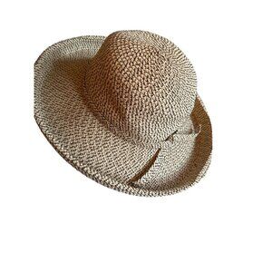 Sonni Woven Wide Brim Sun‎ Hat One Size Natural Fiber Blend